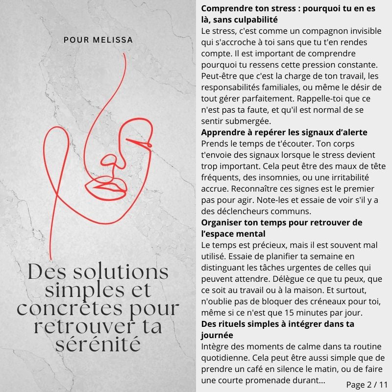 Conseils personnalisés en 24h